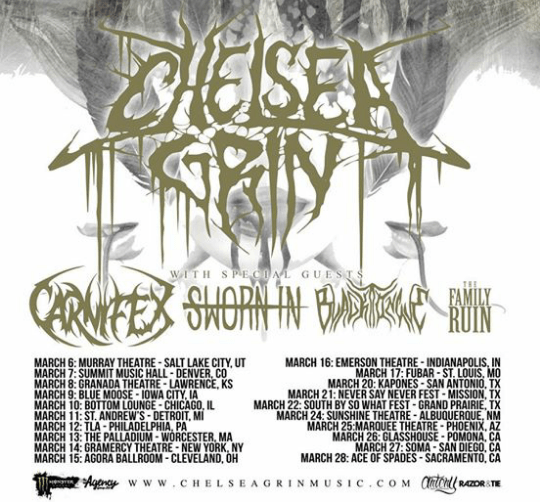 Chelsea Grin Announce 2015 Tour With Carnifex, Sworn In, Black