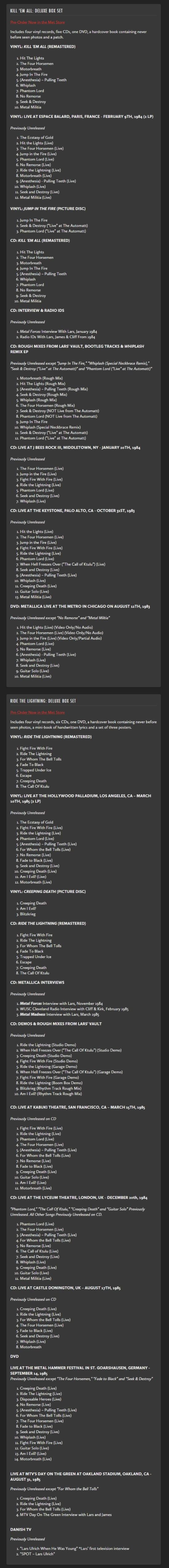 metallicakillridereissues