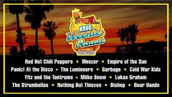 kroq-weenie-roast-2016-lineup