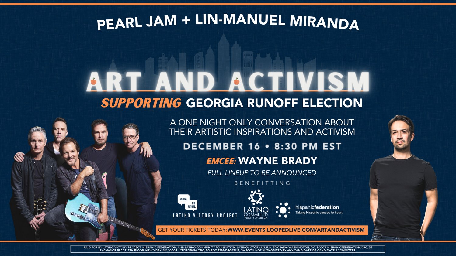 Pearl Jam And LinManuel Miranda Announce Virtual Fundraiser For(02)