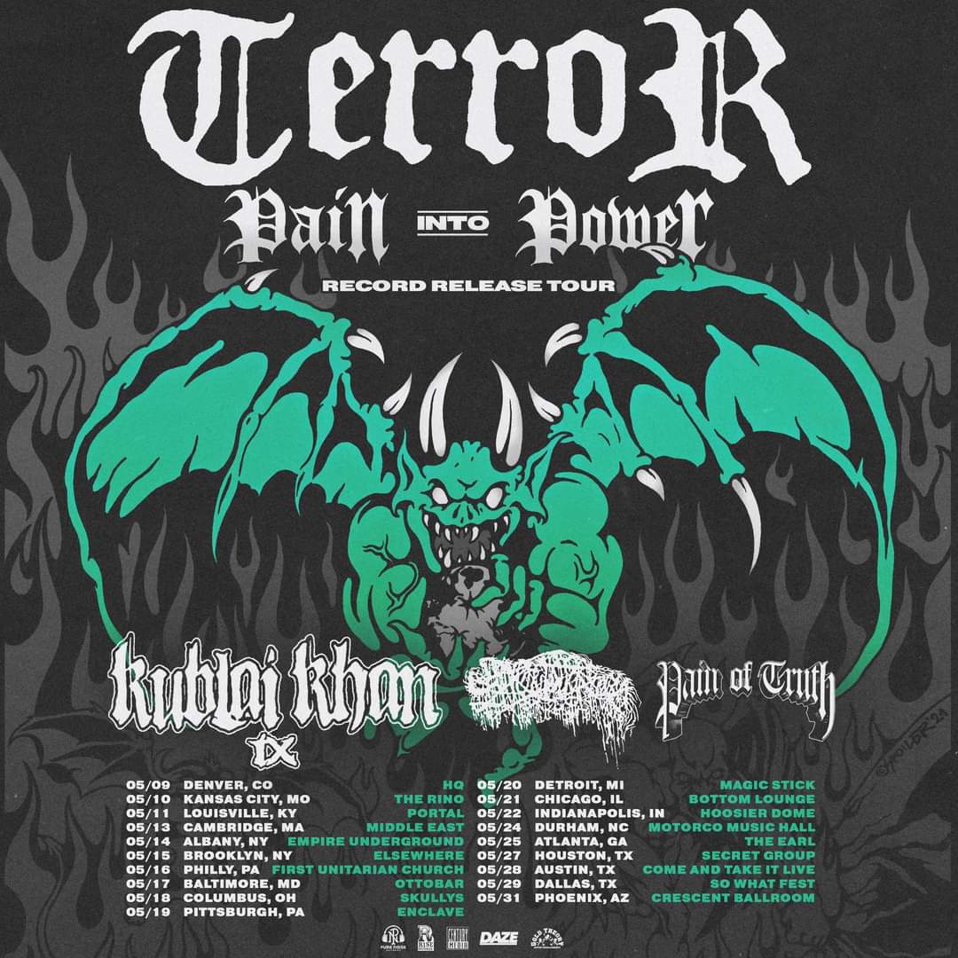 Terror Announce May U.S. Tour With Kublai Khan, Sanguisugabogg