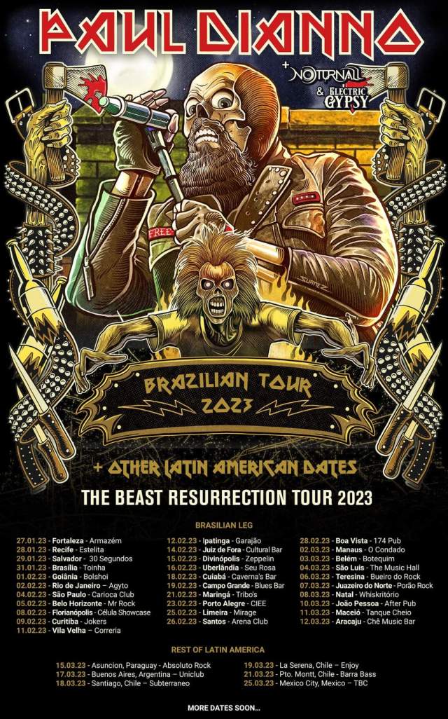 Paul Di'Anno mengumumkan tur Latin Amerika