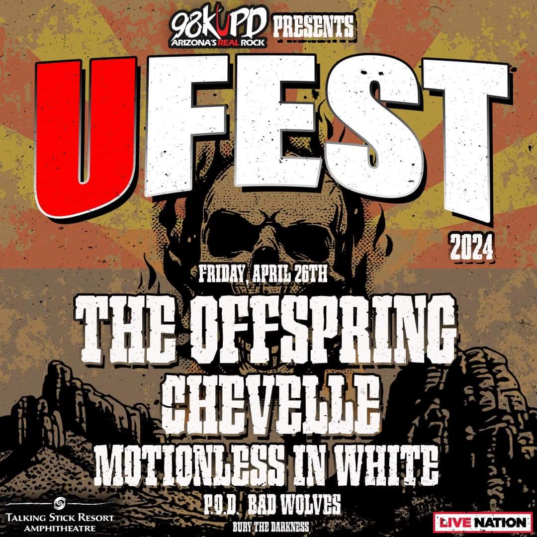 The Offspring, Chevelle, Motionless In White, Etc. Set For 2024 UFest ...